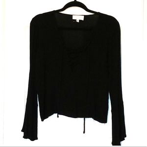 Kendall & Kylie ◾️ Lace Up Bell Sleeve Top